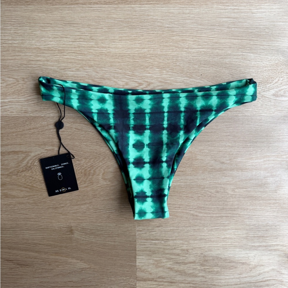 SKATIE Reggae Dylan Green Tie-Dye Bikini Bottom